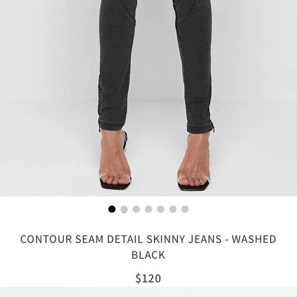 Manière De Voir 
CONTOUR SEAM DETAIL SKINNY JEANS - WASHED
BLACK - Picture 4 of 9